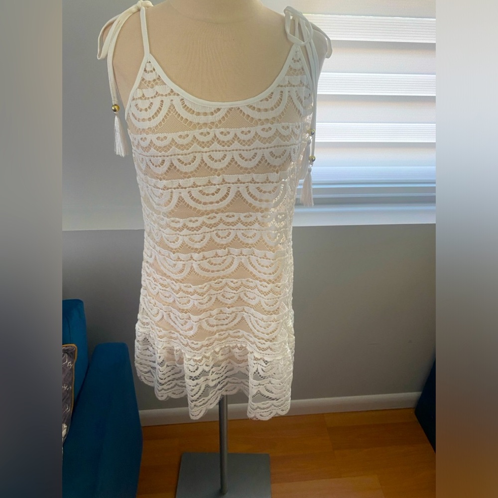 Spiaggia Dolce White Lace Cover up Beach Dress 🆕 NWT (1)